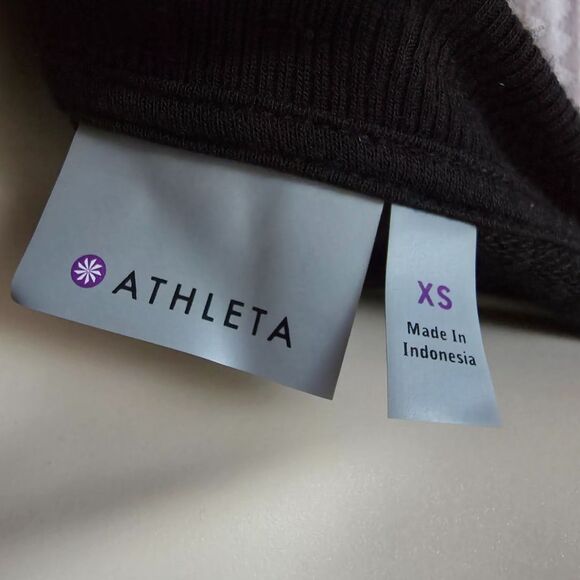 Athleta Black Mini Dress XS Sleeveless Stretch Tunic Athlesisure Activewear Gym - Picture 4 of 7